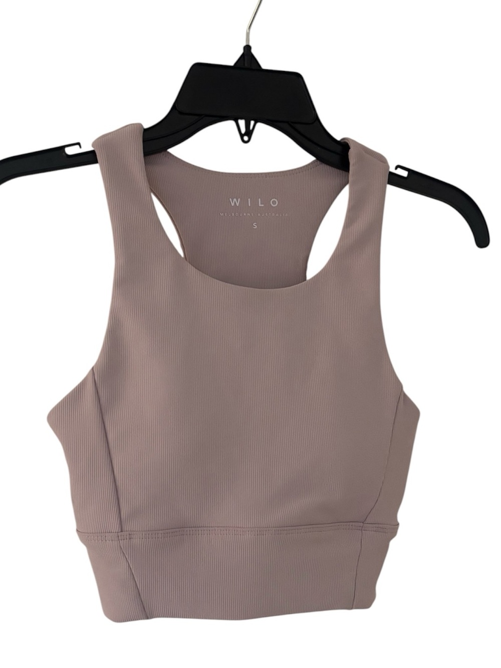 WILO THE LABEL Mauve Base Ribbed Longline Sports Bra